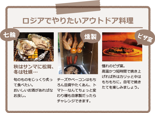 ロジアでやりたいアウトドア料理