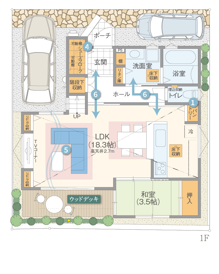 間取りプラン No 5 公式 レオグランデ枚方公園おさんぽテラス 高橋開発の枚方市新築戸建