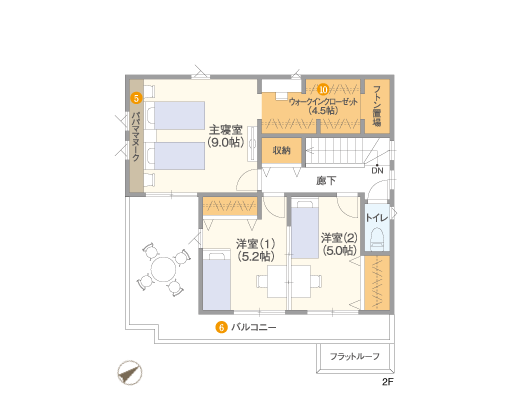 化粧コーナー付大型wicのある家 高橋開発